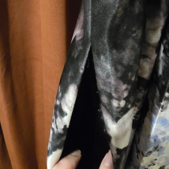 Betsy & Adam Illusion Waist Floral Ombre Gown - Picture 2 of 6